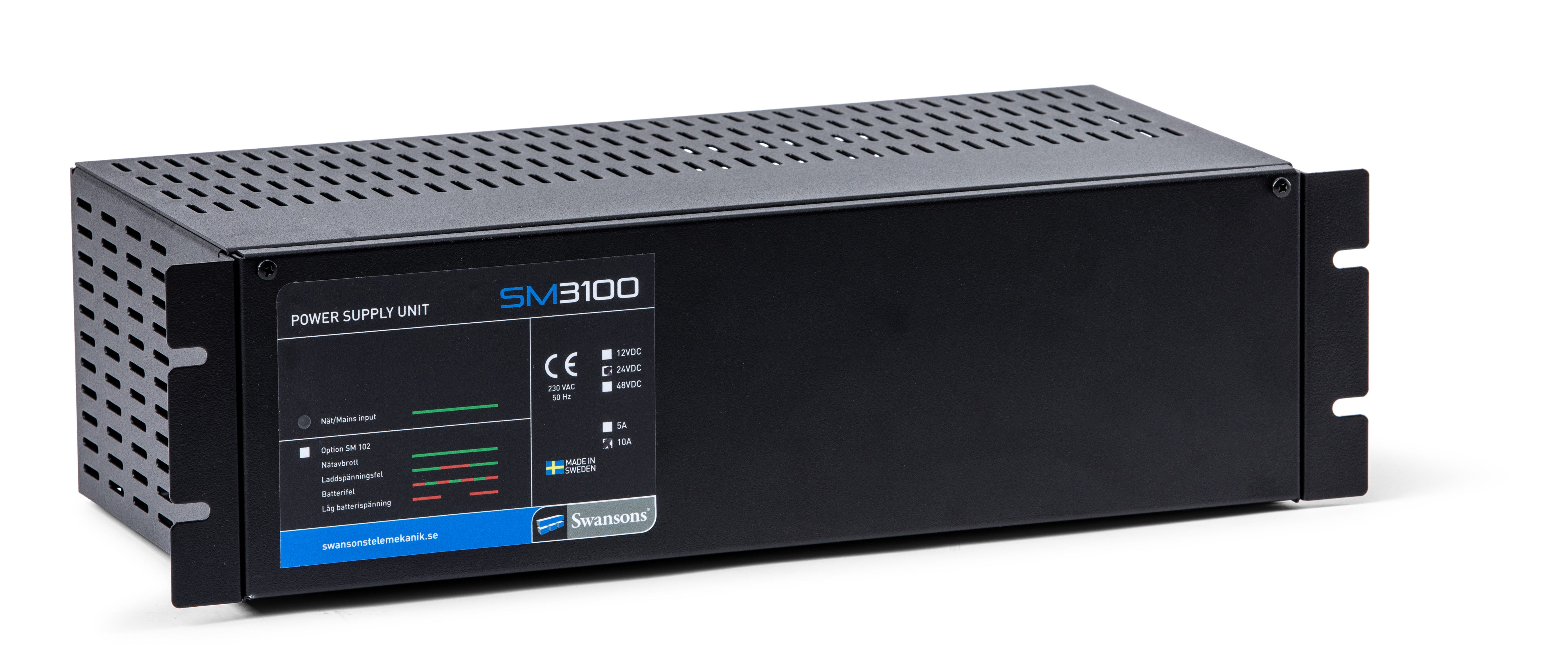 SM3100 19 tum batteribackup med inbyggda batterier